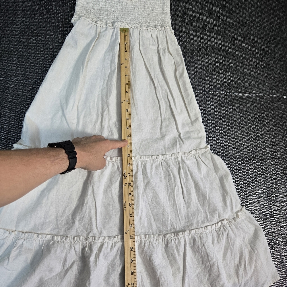 4OUR Dreamers White Dress Tiered Tube Top Size Small White NWT - Picture 15 of 16